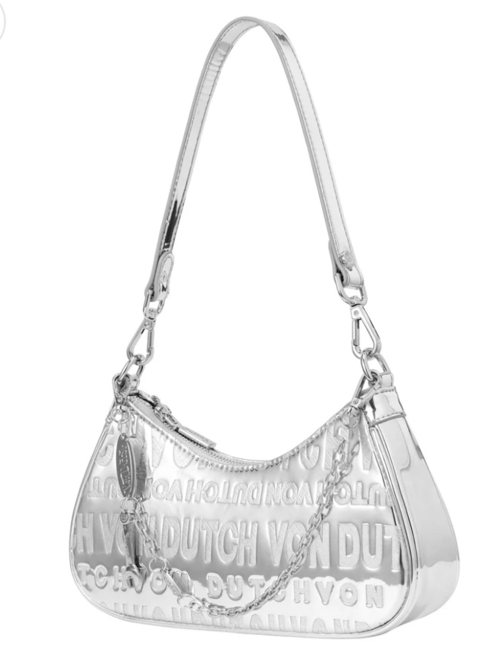 SILVER REFLECTIVE SHOULDER BAG